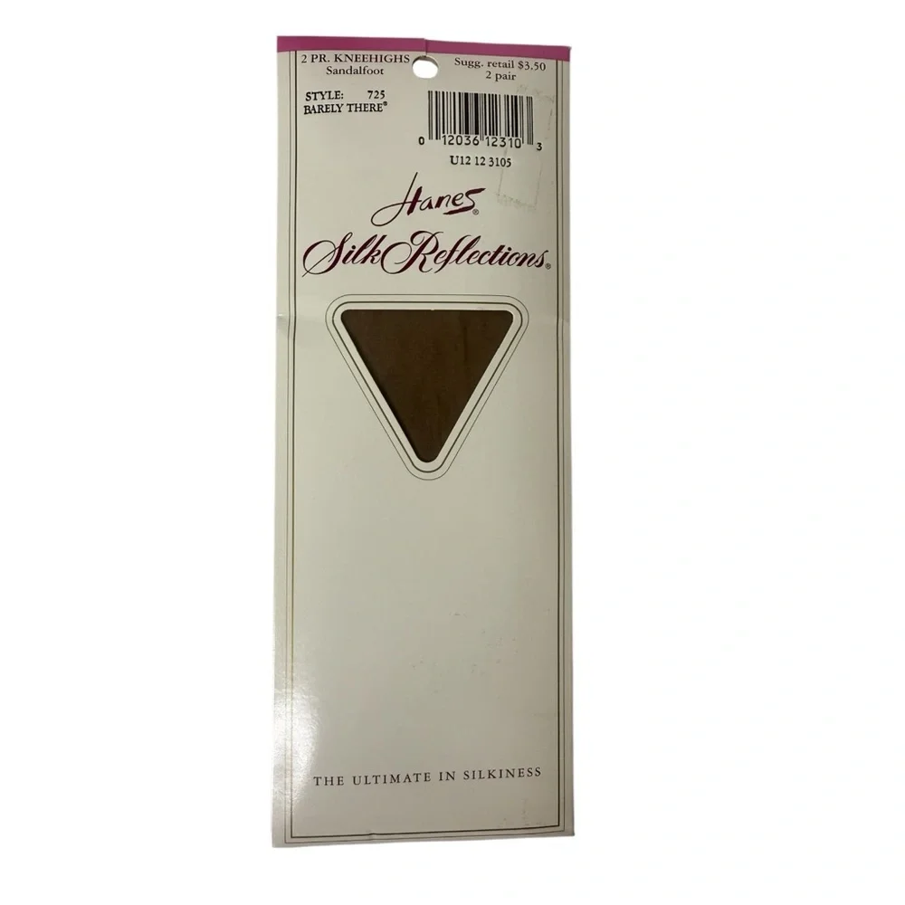 Hanes Silk Reflections 5 Packages With 2‎ Pair Each Knee HighBlac/ Barely There